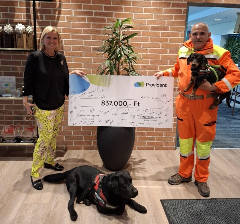 Az Életjel Mentőcsoport küldetését támogatja a Provident munkatársainak összefogása